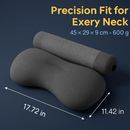 USB Heated Neck Pillow Zero Pressure Memory Foam Cervical Neck Pillow Heated Bed Pillow with Eye Mask Adapter for Pain Relief by LJGDeals