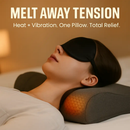 Neck Massager Pillow Ergonomic Massager Memory Foam Pillow with 3-Level Heating 3-Intensity Vibration 30Min Timer for Neck Back Shoulder Pain Relief by LJGDeals