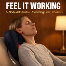 Cordless Neck Massager Pillow with Heat and Shiatsu by LJGDeals