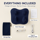 Cordless Neck Massager Pillow with Heat and Shiatsu by LJGDeals