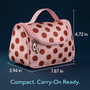 Travel Makeup Bag with Mirror - Compact Organizer by LJGDeals