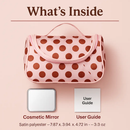 Travel Makeup Bag with Mirror - Compact Organizer by LJGDeals
