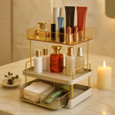3-Tier Vanity Makeup Organizer with Drawer, Large Capacity by LJGDeals