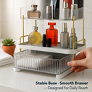 3-Tier Vanity Makeup Organizer with Drawer, Large Capacity by LJGDeals