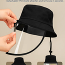 Fishman Hat Protective Face Shield Removable Sun Bucket Cap Face Cover Protect Against UV Spitting Saliva Dust Wind by LJGDeals