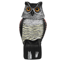 Owl Decoy with Rotatable Head for Bird and Squirrel Control by LJGDeals