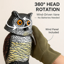 Owl Decoy with Rotatable Head for Bird and Squirrel Control by LJGDeals