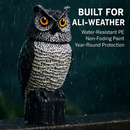 Owl Decoy with Rotatable Head for Bird and Squirrel Control by LJGDeals