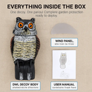 Owl Decoy with Rotatable Head for Bird and Squirrel Control by LJGDeals