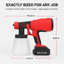 Portable Battery Powered Paint Sprayer HVLP Gun by LJGDeals