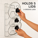 Pot Lid Rack Organizer for Cabinet Door and Wall Mount by LJGDeals