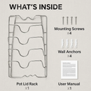 Pot Lid Rack Organizer for Cabinet Door and Wall Mount by LJGDeals