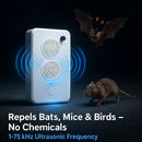 4Pack Rechargeable Ultrasonic Bat Repellent Indoor Outdoor Bird Mouse Deterrent Device with 6 Adjustable Levels for Attic Porch House by LJGDeals