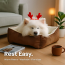 Dog Bed with Soft Fleece Cushion - Cozy & Secure Rest by LJGDeals
