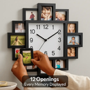 Photo Frame Clock: 12-Photo Collage Wall Display by LJGDeals