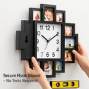 Photo Frame Clock: 12-Photo Collage Wall Display by LJGDeals