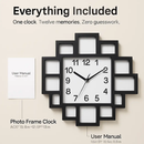 Photo Frame Clock: 12-Photo Collage Wall Display by LJGDeals