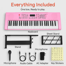 61-Key Digital Music Keyboard for Kids with Stand by LJGDeals