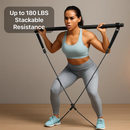Pilates Bar Kit with Resistance Bands for Full Body Toning by LJGDeals