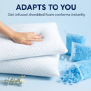 Shredded Memory Foam Pillow - Adjustable, Cooling, Washable by LJGDeals