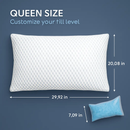 Shredded Memory Foam Pillow - Adjustable, Cooling, Washable by LJGDeals