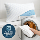 Shredded Memory Foam Pillow - Adjustable, Cooling, Washable by LJGDeals
