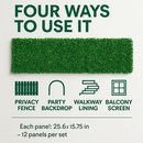12Pcs 23.6x15.75in Artificial Boxwood Topiary Hedge Plant Grass Backdrop Fence Privacy Screen Grass Wall Decoration For Balcony Garden Fence by LJGDeals