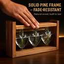 Heart Vase Plant Terrarium Station with Wood Stand by LJGDeals