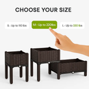 Outdoor Raised Garden Bed with Legs Elevated Planter Box with Self-watering System for Garden Patio Balcony Vegetables Flowers Herbs PP Plastic Box Ea by LJGDeals