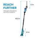 Pole Mini Hedge Trimmer & Grass Shear with Telescopic Pole by LJGDeals