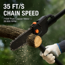 Cordless Pole Saw for Pruning with Extendable Reach by LJGDeals