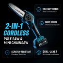Cordless Pole Saw and Mini Chainsaw with Extension by LJGDeals