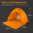 Pop Up Beach Tent UV Shelter for 2-3 with Net Window by LJGDeals