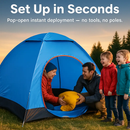 Camping Pop Up Tent for 3-4 People - Quick Setup, All-Season by LJGDeals
