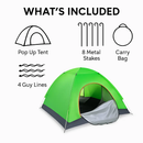 Camping Pop Up Tent for 3-4 People - Quick Setup, All-Season by LJGDeals