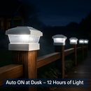 Solar Post Lights Garden Post Cap Light Solar LED Night Light White LED Lighting for 5x5 Inch Wood Post Fence Deck Patio-White by LJGDeals