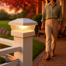 Solar Post Lights Garden Post Cap Light Solar LED Night Light White LED Lighting for 5x5 Inch Wood Post Fence Deck Patio-White by LJGDeals