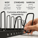 Pots and Pans Organizer with Adjustable Dividers by LJGDeals