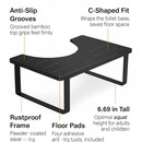 Wooden Metal Potty Stool for Adults and Children by LJGDeals