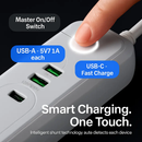 Power Strip with USB Ports and Wall Mount by LJGDeals