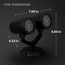 Christmas Snowflake Projector Light Dual-Head LED Stake Light IP44 Waterproof Xmas Decoration For Holiday Indoor Outdoor Use Garden Patio Wall Decor by LJGDeals