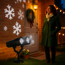 Christmas Snowflake Projector Light Dual-Head LED Stake Light IP44 Waterproof Xmas Decoration For Holiday Indoor Outdoor Use Garden Patio Wall Decor by LJGDeals