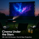100inch Projector Screen with Stand 16:9 4K HD Rear Front Wrinkle-Free Portable And Foldable Movie Screen with Carry Bag For Indoor Outdoor Home Theat by LJGDeals