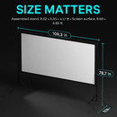 100inch Projector Screen with Stand 16:9 4K HD Rear Front Wrinkle-Free Portable And Foldable Movie Screen with Carry Bag For Indoor Outdoor Home Theat by LJGDeals