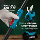 2-in-1 Electric Pruning Shear with Extension Pole by LJGDeals