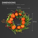 Autumn Wreath with Pumpkin, Leaves and Berries by LJGDeals