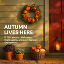 Autumn Wreath with Pumpkin, Leaves and Berries by LJGDeals