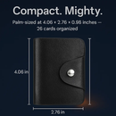 Card Organizer Pouch: Slim PU Leather Holder for 26 Cards by LJGDeals