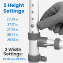 Toilet Safety Rails with Adjustable Height and Width by LJGDeals