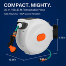Retractable Garden Hose Reel with 180° Swivel Bracket by LJGDeals